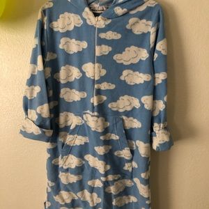 Clouds dress onesie with pockets